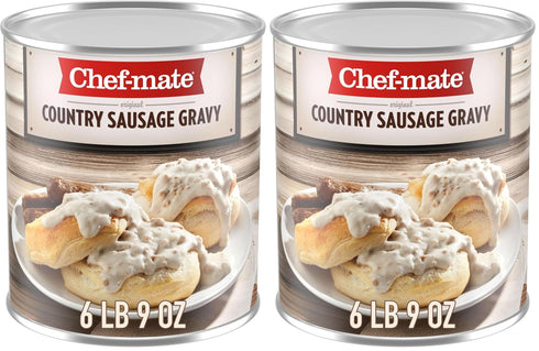 Chef-mate Country Sausage Gravy, Breakfast Sausage, Biscuits and Gravy, 6 lb 9