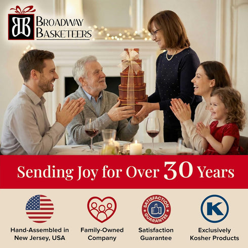 Broadway Basketeers Sympathy Gift Tower for Corporate, Office & Clients - Premium Snack Tower with Cookies, Sweets
