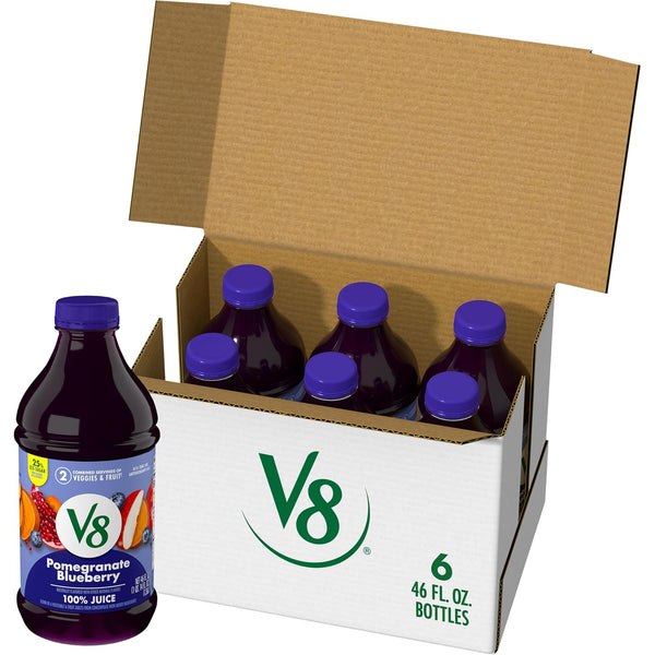 V8 Pomegranate Blueberry 100% Fruit and Vegetable Juice, 46 fl oz Bottle