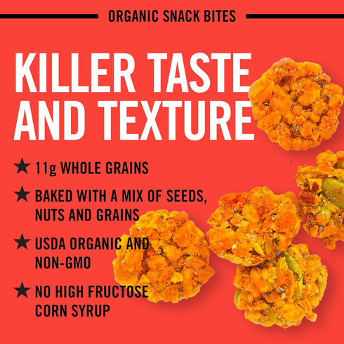 7.2 oz Dave's Killer Bread Bold Buffalo Organic Snack Bites, Buffalo Flavored Organic Snacks