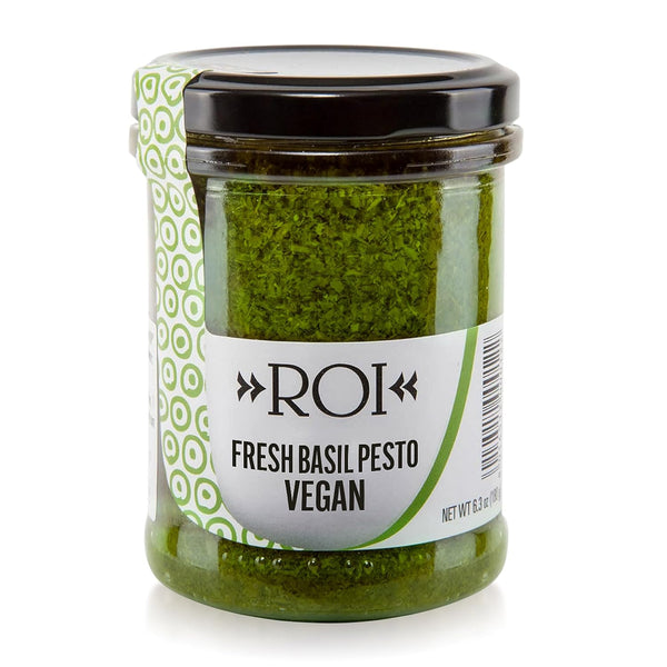 ROI Pesto Sauce - Vegan Basil Pesto, Gluten Free, Keto Friendly, 6.3 oz (Pack of 1)