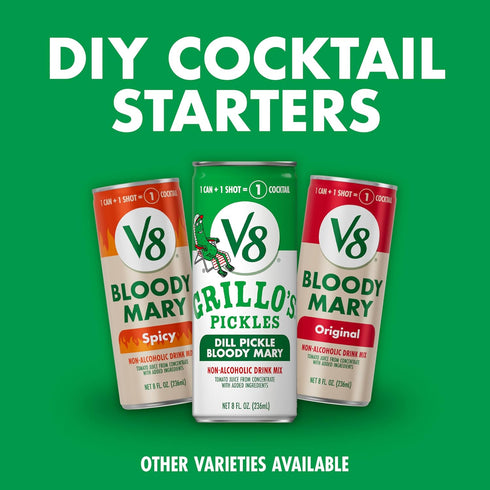 V8 8 oz (6 Pack) Grillo's Pickles Dill Pickle Bloody Mary Mix, fl Can