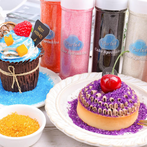 6.35 oz Gold Sprinkles Sanding Sugar for Baking, Edible Sparkling Course Sugar Sprinkles for Cake Cupcake Cookies Ice