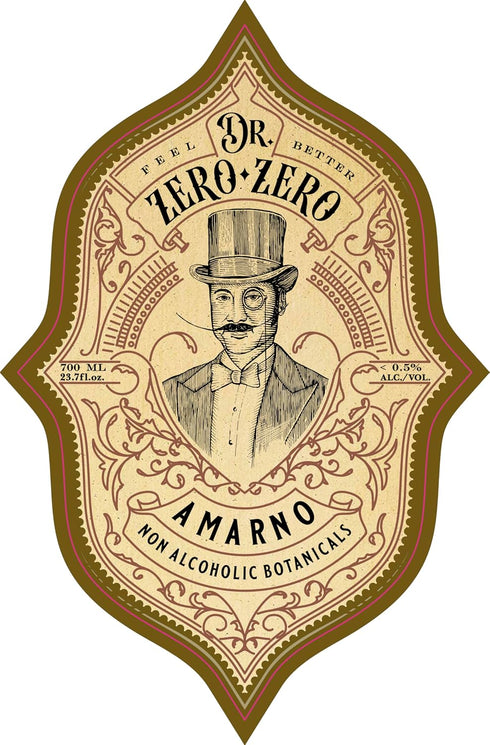 700ml Dr Zero Zero AmarNo | Award Winning Non-Alcoholic Spirit | Bitter Cocktail Mocktail Drink | After-Dinner