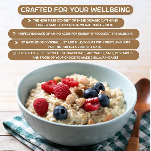 500g IKAI Organic Natural Jumbo Oats