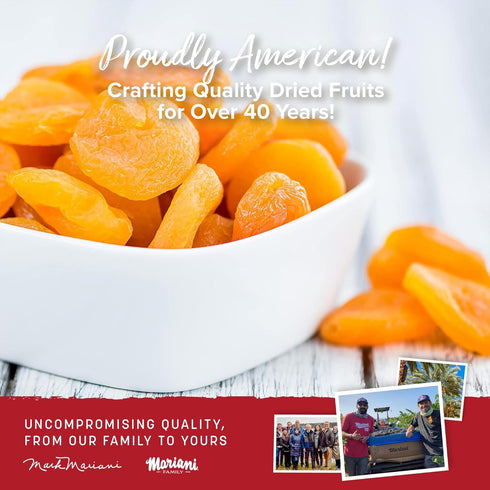 32oz Mariani Ultimate Dried Apricots - Bulk Family Value Size, Dried Fruit, No Sugar Added, Non-GMO, Gluten-Free