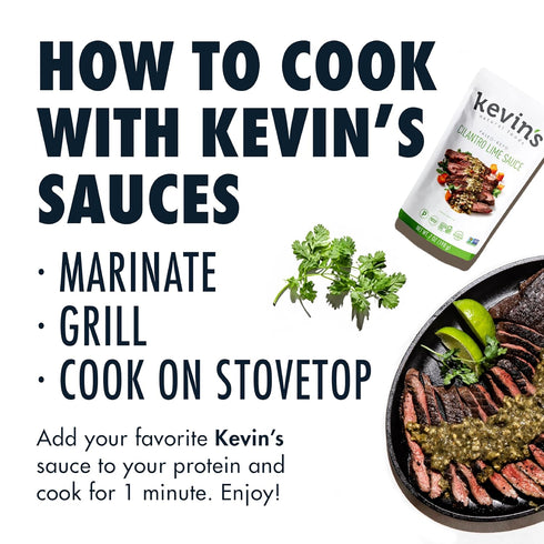 Kevin's Natural Foods Cilantro Lime Sauce - Keto and Paleo Simmer Sauce - Gluten Free, No Preservatives, Non-GMO - 3