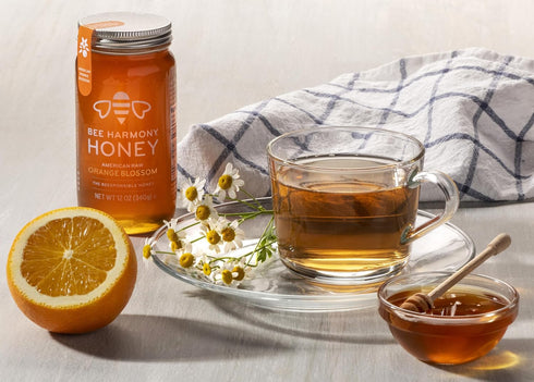 12 OZ (Pack 2), Bee Harmony Orange Blossom Raw Honey, of from California