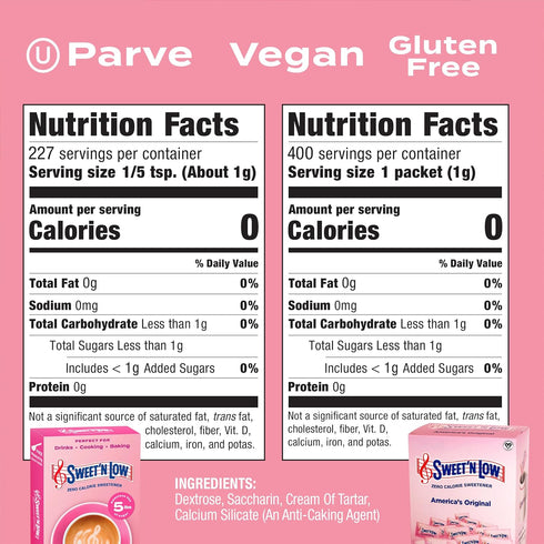 400 Packets 8 Oz SweetN Low Bundle, Sweetener for Coffee & Tea + Bulk Box for Cooking & Baking, Strawberry