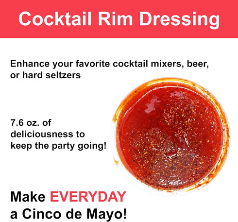 Cinco de Mayo (3 7.6 oz. Mango Rim Dip Cocktail Rim Dressing x Containers)