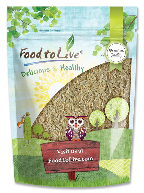 Food to Live Long Grain Brown Rice, 3 Pounds Whole Grain, Raw,