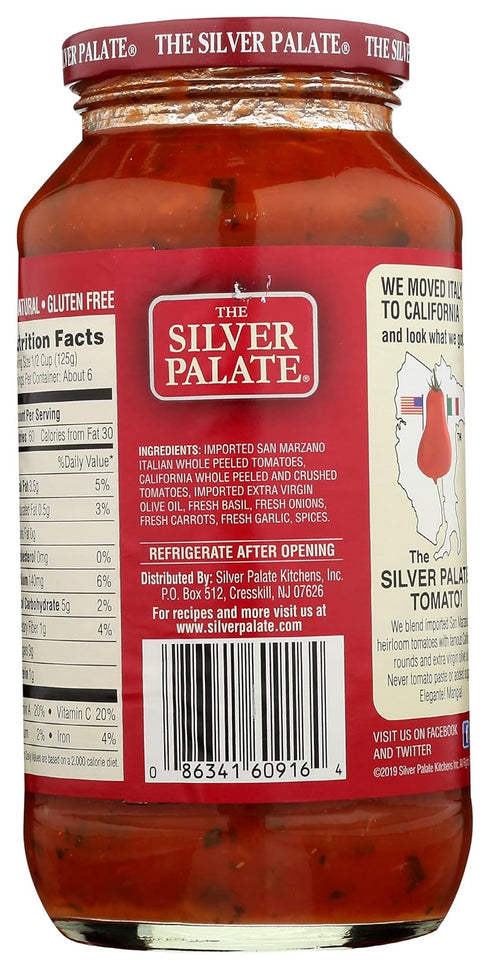 Silver Palate 25 OZ Low Sodium Tomato Basil Sauce