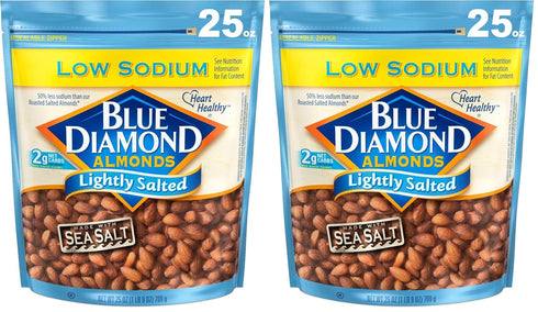 Blue Diamond Almonds Low Sodium Lightly Salted Snack Nuts, 25 Oz Resealable