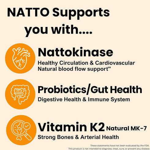 80g (2.82oz) K2 Matcharl Japanese Natto Beans, Freeze-Dried Natto Fermented Soybeans | Nattokinase & Vitamin Probiotic