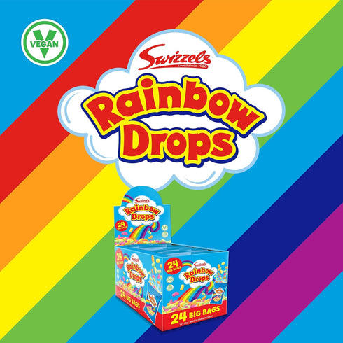 Swizzels 24 Large Bags Rainbow Drops Box