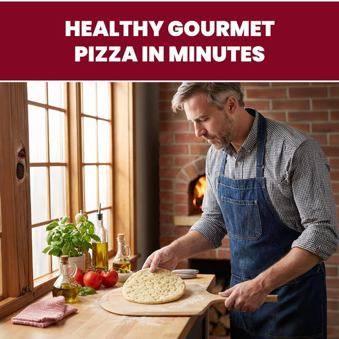 7.5" 3-Count., WiO SmartFoods Pizza Crusts, Low-Carb, Protein-Rich Pizza Dough, Keto-Friendly, Fat-Free, Delicious