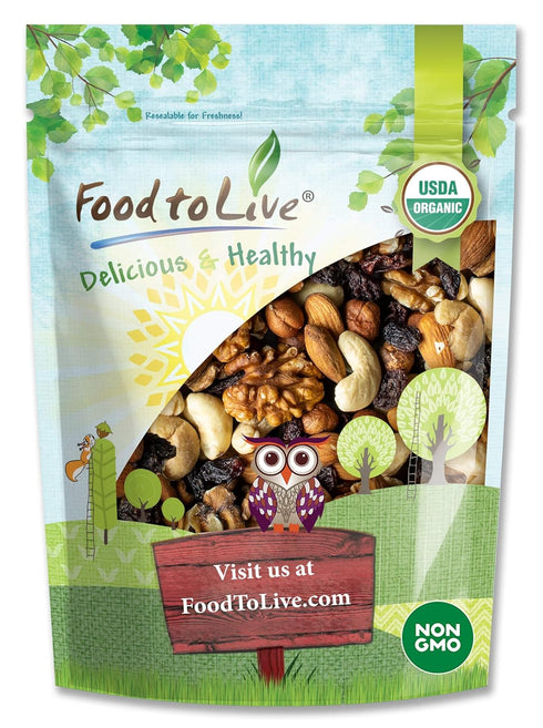Food to Live Organic Go Raw Trail Mix, 8 Ounces - Raw