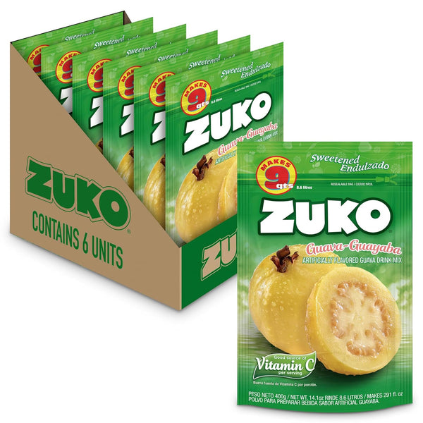 Zuko Guava Instant Powder Drink | Family Pack | No Sugar Needed