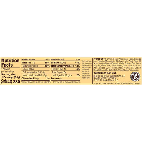 Snyder's of Hanover Pretzel Sandwiches Cheddar Cheese