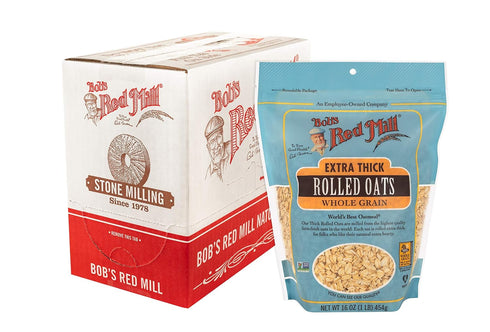 Bob's Red Mill Extra Thick Rolled Oats, 16oz (Pack of 4) -