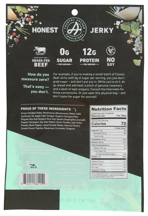 Country 2 Archer, Jerky Beef Original, Ounce