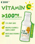 C100 Drink100mg 12% -15 oz, 445mL, 15 Pack Lemon Flavored Composite Juice Vitamin C Per Bottle, Real Fruit Juice, fl