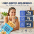 10g 2g 8 Sinless Snacks Delicious Marshmallow Krisp Bar - Low Carb Keto Snack - Protein Net Carbs - New Improved