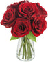 KaBloom - The Romantic Classic Red Rose Bouquet of 6 Fresh Red