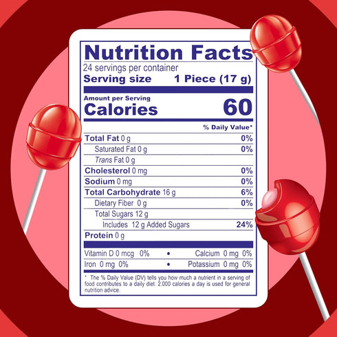 24 Count Colombina Bon Bon Bum Strawberry Lollipops Fruit Hard Candy, Individually Wrapped Sweet Strawberry Pops