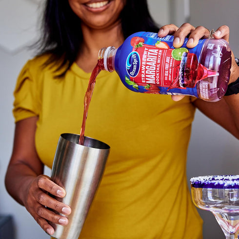 32 Oz (Pack 2) Ocean Spray Strawberry Margarita Cocktail Mixer, Drink Mixer Made with Real Fruit Juice, Fl Bottle