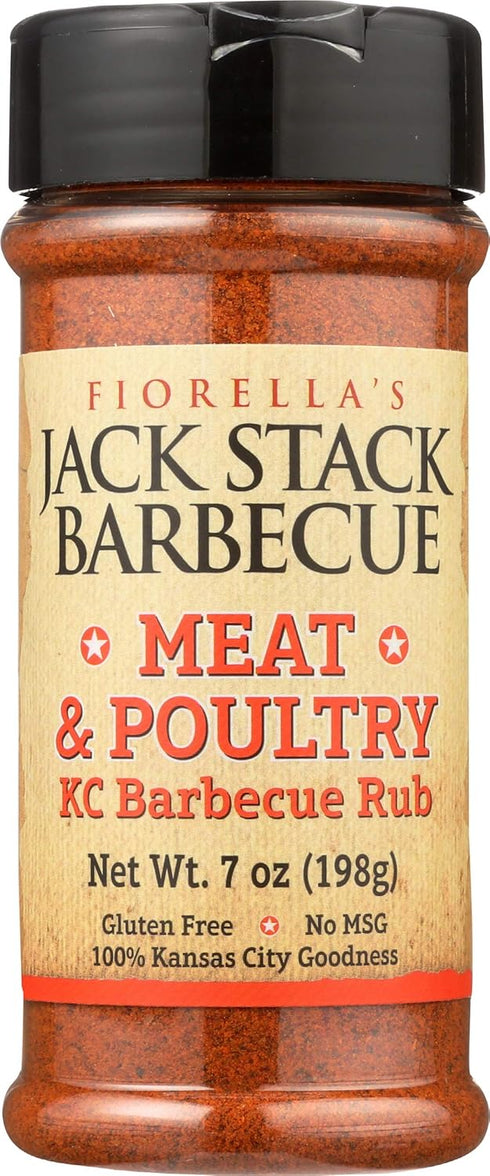 FIORELLAS JACK STACK BBQ Meat & Poultry BBQ Rub, 7 OZ