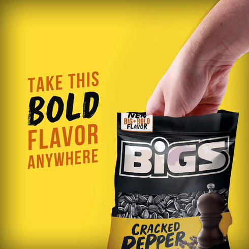 BIGS Sunflower Seeds, Cracked Pepper Flavor, 5.35 oz