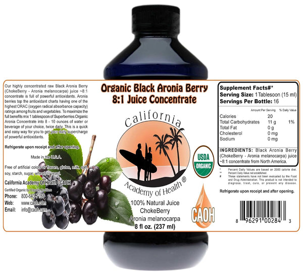 Black Aronia Berry ChokeBerry Aronia melanocarpa juice 8:1 concentrate 8 oz Organic