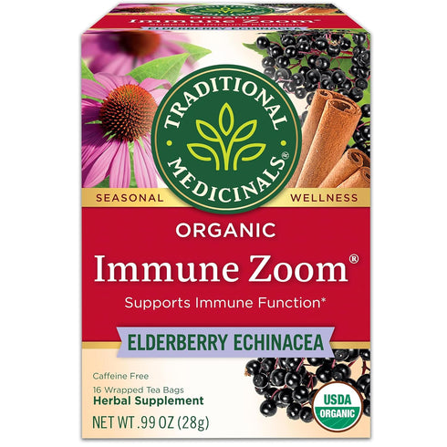 Traditional Medicinals Tea, Organic Immune Zoom Elderberry Echinacea - Supports Immune Function