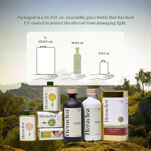 16.9oz Heraclea - Mature Harvest - Extra Virgin Olive Oil - Organic Olive Oil - Cold Pressed EVOO - Polyphenol Rich