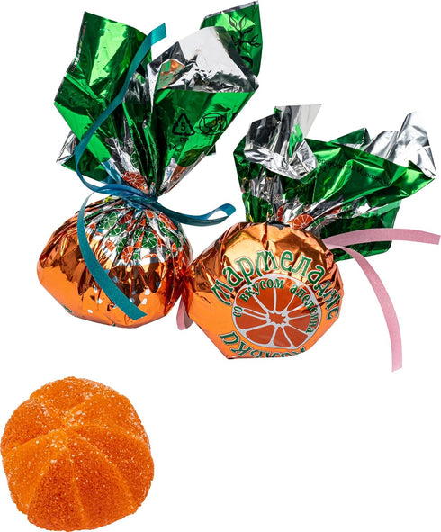 Generic 1.2kg/2.65lb Assorted Fruit Jelly Marmalade Slices Candy with Orange, Cranberry and Grape Flavor