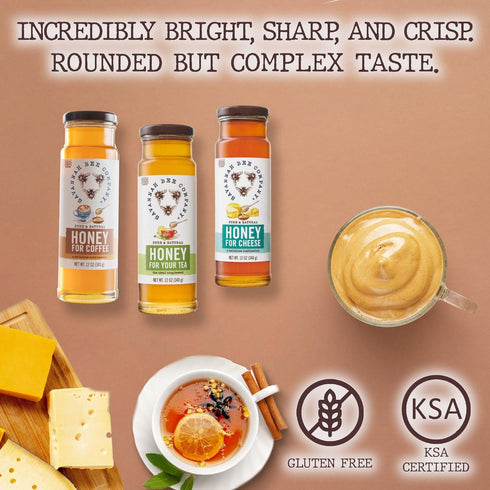 Set 3 Oz Set 3 Set Savannah Bee Everyday Honey Sampler - Sampler in Bottles - Honey for Coffee, Tea, and Cheese Boards