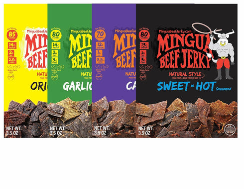 Mingua Beef Jerky - Fun Pack 4 Bags