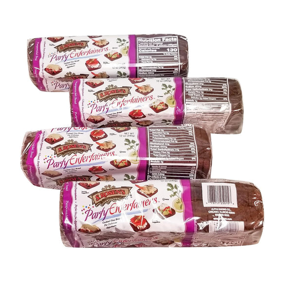 S. Rosen's S.Rosens Cocktail Rye Bread - Pumpernickel (Case of 4 Loaves)