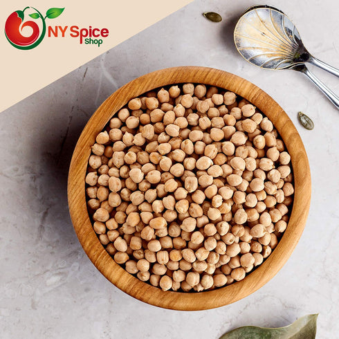 1.5 (lbs.) NY SPICE SHOP White Chickpeas - Pound Dried White Beans - Whole White Chana - Pure & Natural Dry Beans