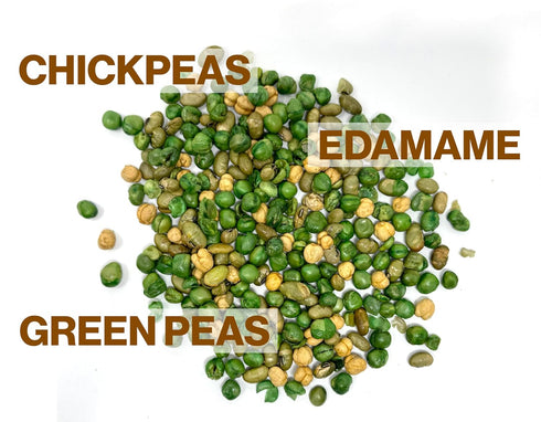 8g 15oz Savory Protein Snack Mix Roasted and Salted Edamame, Chickpeas & Green Peas Protein, Plant-Based, No Added