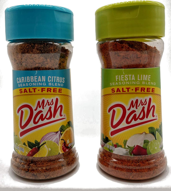 Mrs. Dash Caribbean Citrus and Fiesta Lime Bundle, 2.4 oz, 1 of Each Flavor