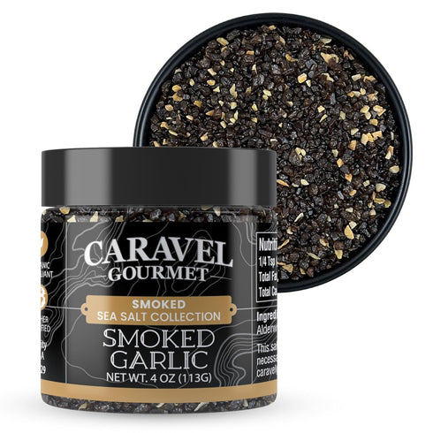 Smoked Garlic Salt Infused with Dried Garlic Alderwood Smoked Salt with Smoky