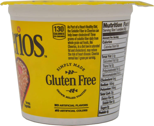 General Mills 1.3oz Cups(6-Pack) Cheerios Breakfast Cereal, Six Single-Serve