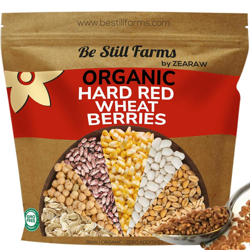 Be Still Farms Organic Hard Red Wheat Berries (4.8lb) - Healthy Diet