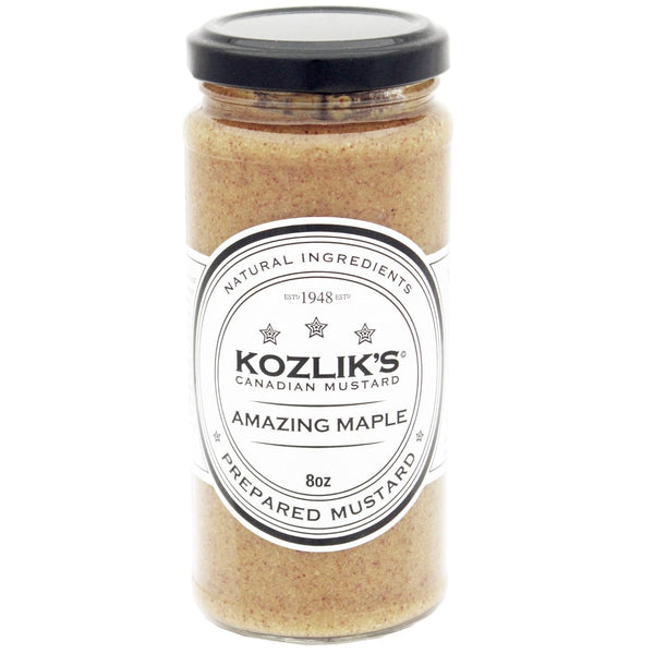Kozliks Amazing Maple Sweet Brown Yellow Dijon Natural Gluten Free Non-GMO Mustard,