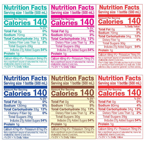 6 Pack 16.9 oz (Pack 6) CALPICO Flavor Variety Smooth, Creamy & Refreshing Non-Carbonated Beverage, Sweet and Tangy