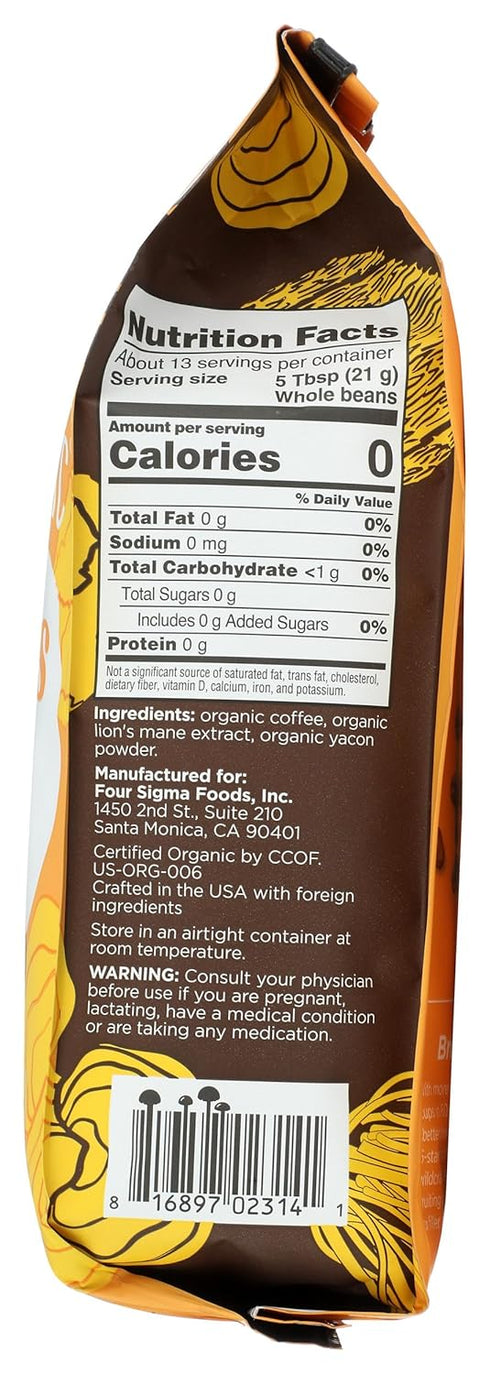 10 OZ FOUR SIGMATIC Organic Lion's Mane Whole Bean Coffee