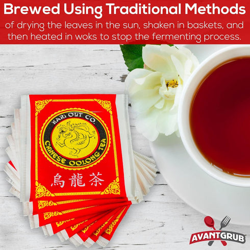 300 Packed 19.2 Oz. Authentic Restaurant-Grade Oolong Tea Bags Pk. Premium Chinese Tea Sachets for Hot or Iced