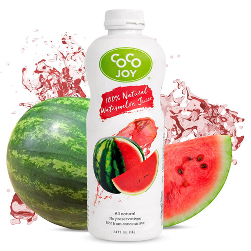 CoCo Joy 100% Natural Watermelon Juice, (6-Pack) Low-Calorie Watermelon Drink